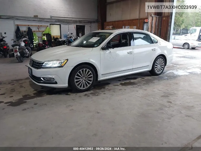 2017 Volkswagen Passat 1.8T Se VIN: 1VWBT7A3XHC023939 Lot: 40412953