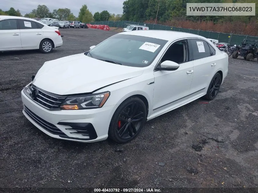 2017 Volkswagen Passat 1.8T R-Line VIN: 1VWDT7A37HC068023 Lot: 40433792