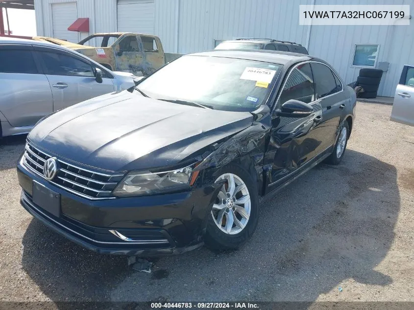 2017 Volkswagen Passat 1.8T S VIN: 1VWAT7A32HC067199 Lot: 40446783