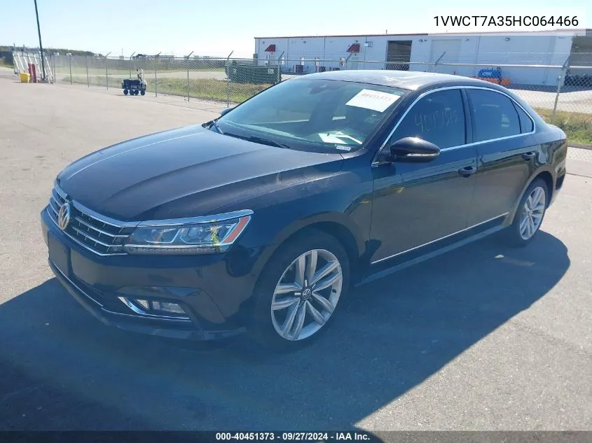 2017 Volkswagen Passat 1.8T Sel Premium VIN: 1VWCT7A35HC064466 Lot: 40451373