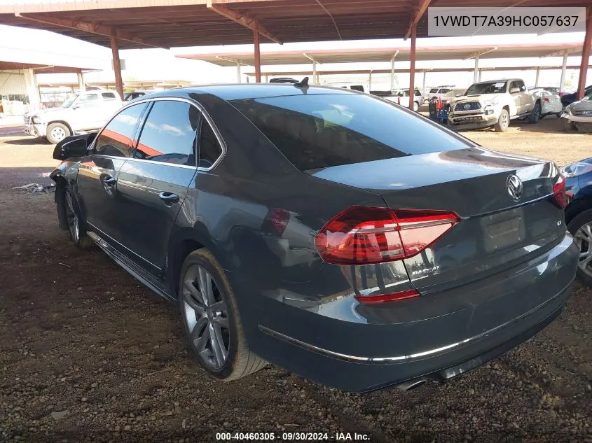 2017 Volkswagen Passat R-Line VIN: 1VWDT7A39HC057637 Lot: 40460305