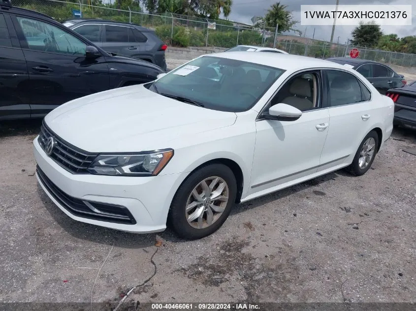 2017 Volkswagen Passat 1.8T S VIN: 1VWAT7A3XHC021376 Lot: 40466061