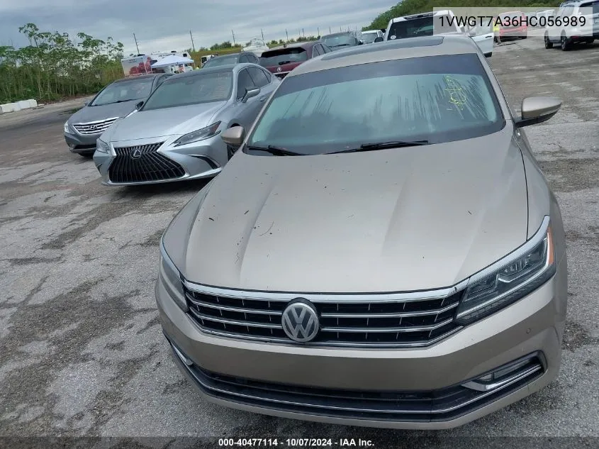 2017 Volkswagen Passat 1.8T Se VIN: 1VWGT7A36HC056989 Lot: 40477114