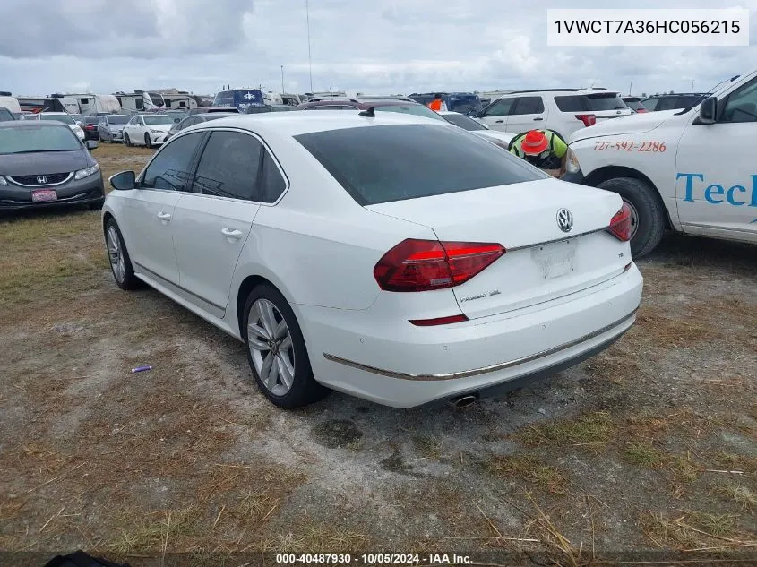 2017 Volkswagen Passat Sel Premium VIN: 1VWCT7A36HC056215 Lot: 40487930