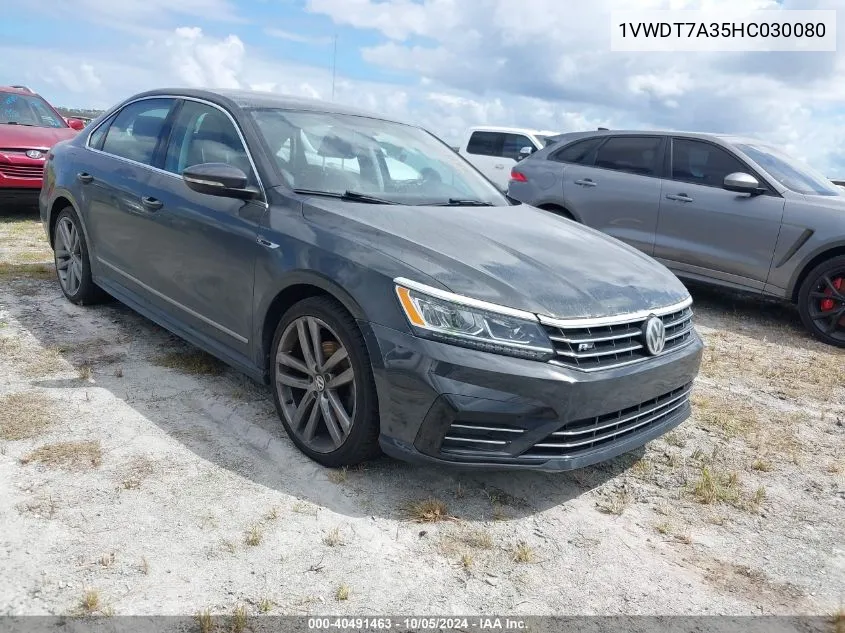 1VWDT7A35HC030080 2017 Volkswagen Passat R-Line