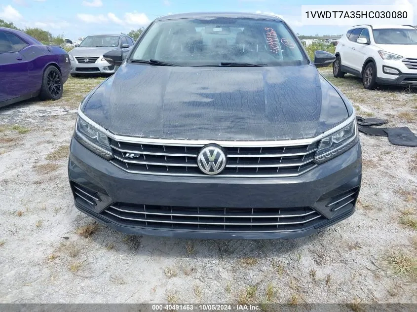 2017 Volkswagen Passat R-Line VIN: 1VWDT7A35HC030080 Lot: 40491463