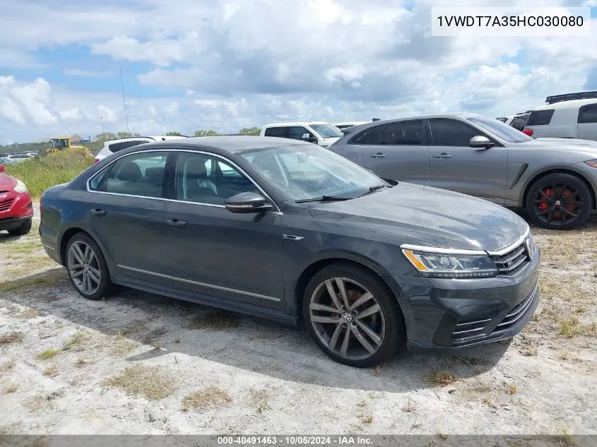 2017 Volkswagen Passat R-Line VIN: 1VWDT7A35HC030080 Lot: 40491463