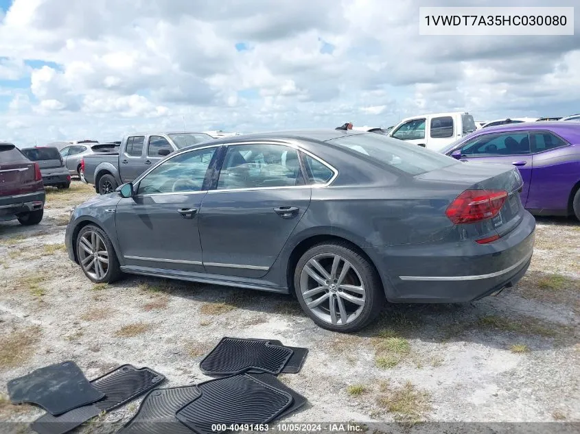 2017 Volkswagen Passat R-Line VIN: 1VWDT7A35HC030080 Lot: 40491463