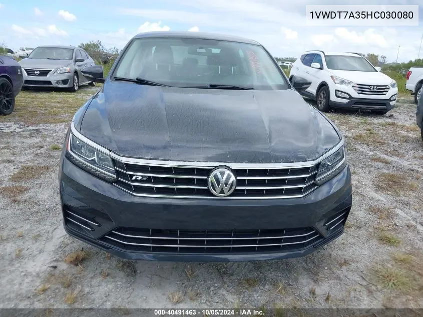 2017 Volkswagen Passat R-Line VIN: 1VWDT7A35HC030080 Lot: 40491463