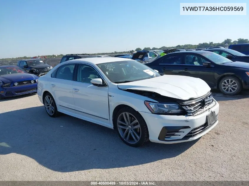 1VWDT7A36HC059569 2017 Volkswagen Passat 1.8T R-Line