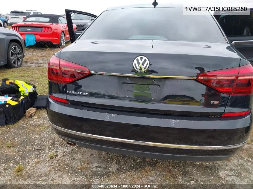 1VWBT7A35HC085250 2017 Volkswagen Passat Se