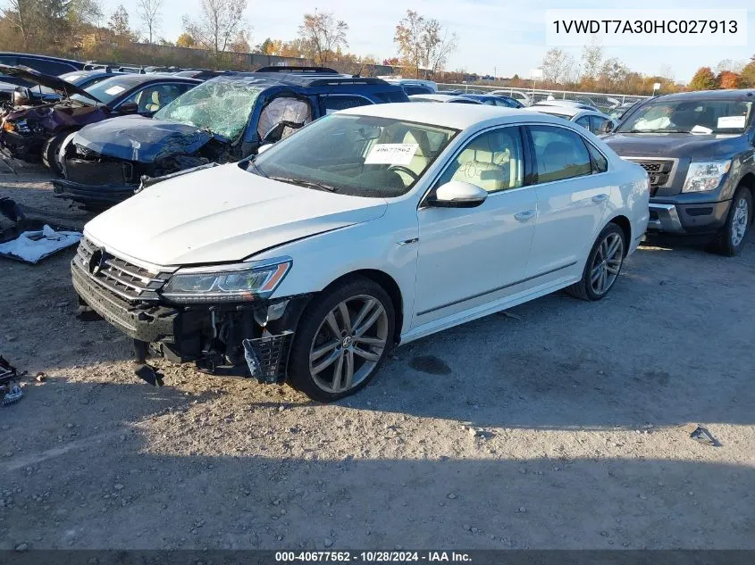 2017 Volkswagen Passat R-Line VIN: 1VWDT7A30HC027913 Lot: 40677562