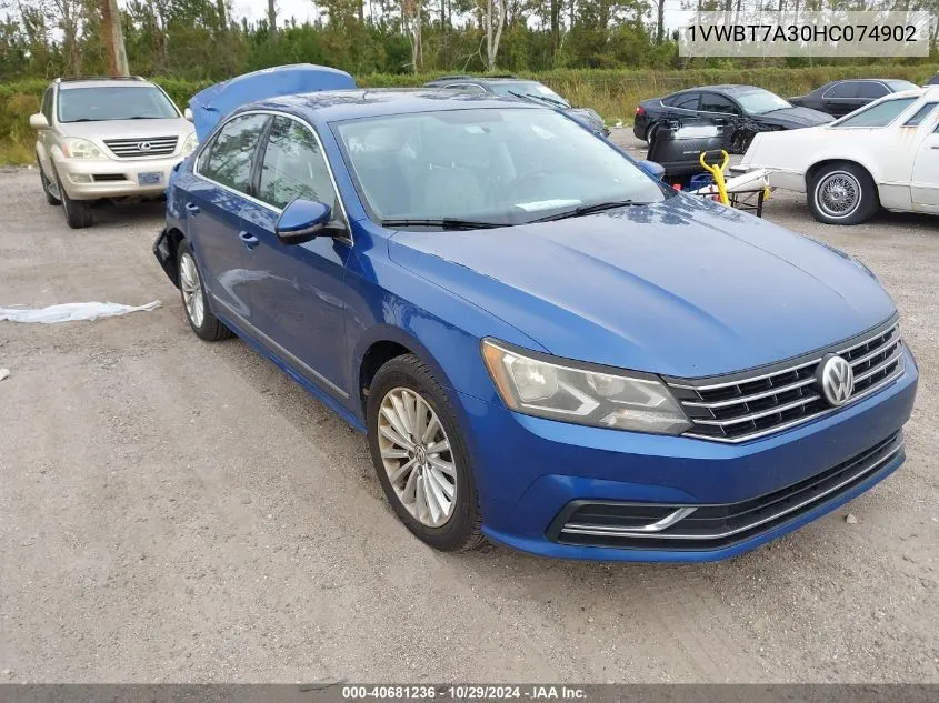 2017 Volkswagen Passat 1.8T Se VIN: 1VWBT7A30HC074902 Lot: 40681236