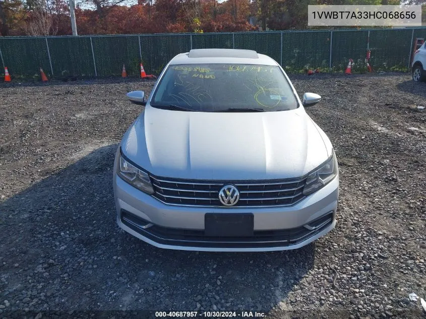 2017 Volkswagen Passat 1.8T Se VIN: 1VWBT7A33HC068656 Lot: 40687957