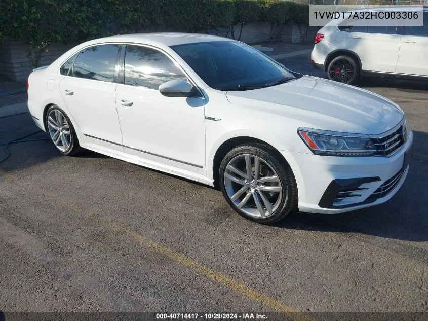 2017 Volkswagen Passat 1.8T R-Line VIN: 1VWDT7A32HC003306 Lot: 40714417