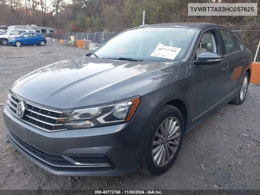 2017 Volkswagen Passat 1.8T Se VIN: 1VWBT7A33HC057625 Lot: 40772768