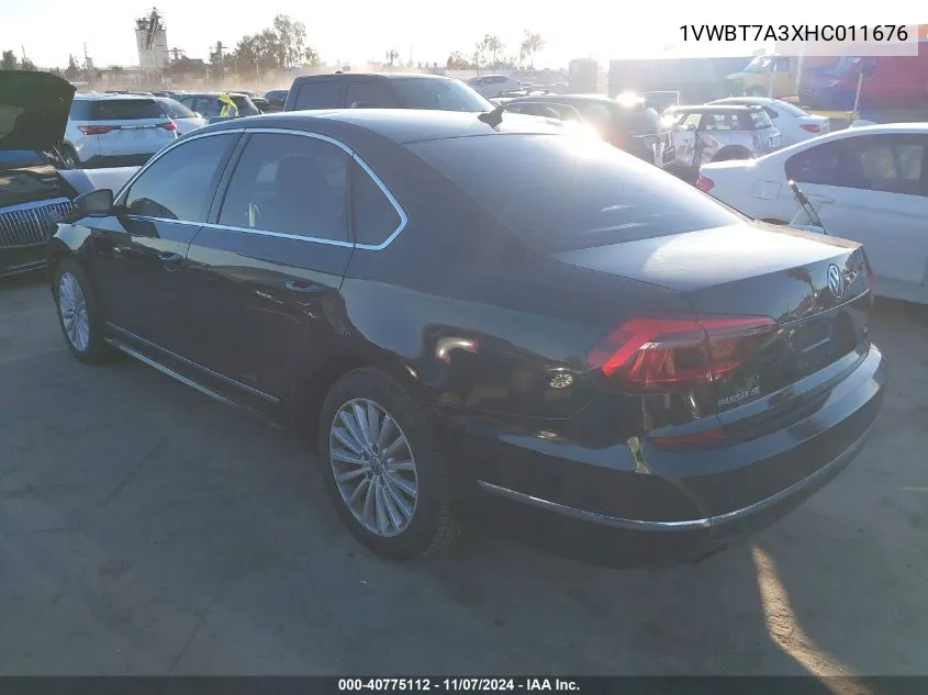 2017 Volkswagen Passat 1.8T Se VIN: 1VWBT7A3XHC011676 Lot: 40775112