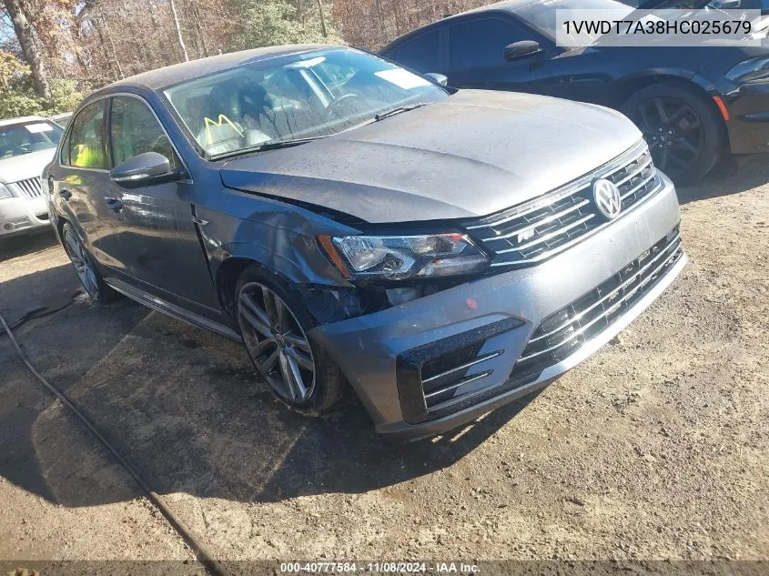 2017 Volkswagen Passat 1.8T R-Line VIN: 1VWDT7A38HC025679 Lot: 40777584