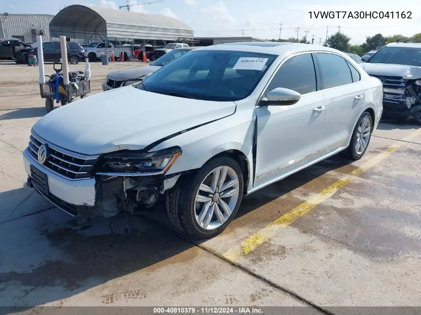 2017 Volkswagen Passat 1.8T Se VIN: 1VWGT7A30HC041162 Lot: 40810379