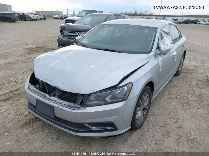 2018 Volkswagen Passat VIN: 1VWAA7A37JC023050 Lot: 12151479