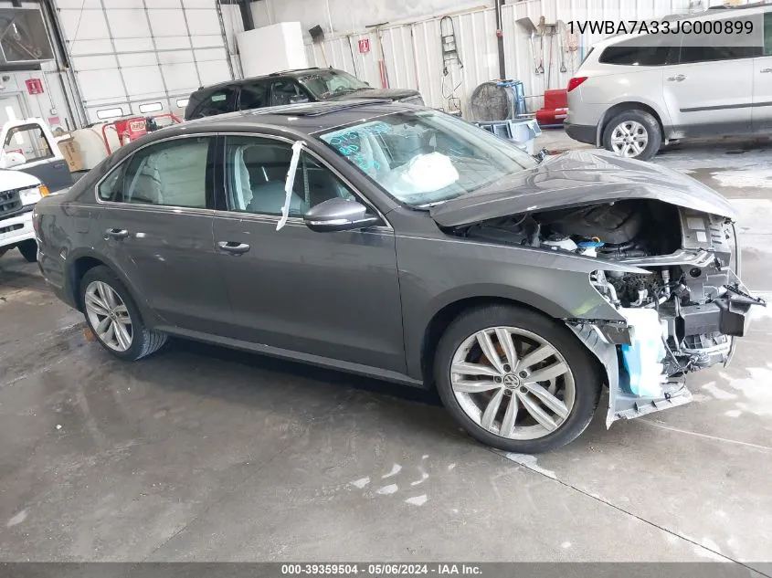 2018 Volkswagen Passat 2.0T Se VIN: 1VWBA7A33JC000899 Lot: 39359504