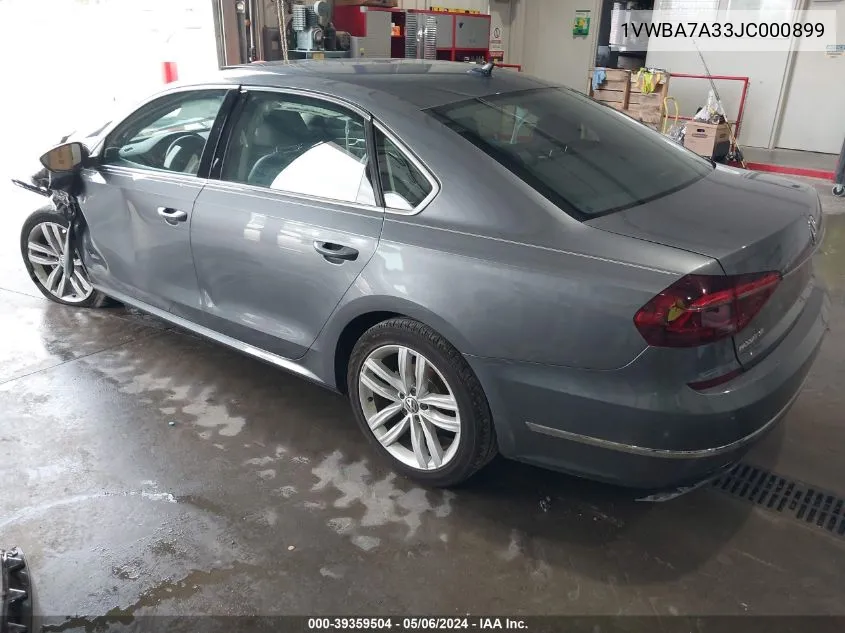 2018 Volkswagen Passat 2.0T Se VIN: 1VWBA7A33JC000899 Lot: 39359504