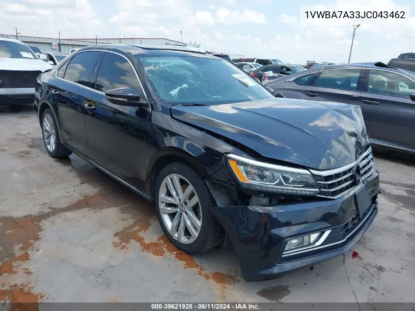 2018 Volkswagen Passat 2.0T Se VIN: 1VWBA7A33JC043462 Lot: 39621928