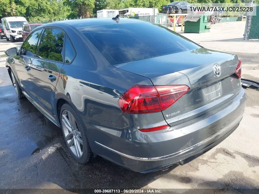 2018 Volkswagen Passat 2.0T R-Line/2.0T S VIN: 1VWAA7A3XJC025228 Lot: 39687113