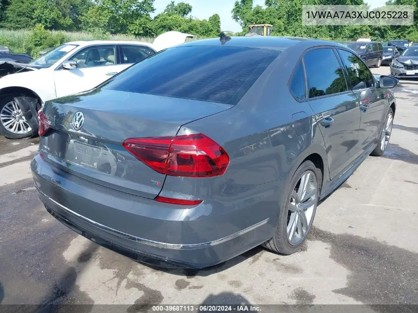 2018 Volkswagen Passat 2.0T R-Line/2.0T S VIN: 1VWAA7A3XJC025228 Lot: 39687113