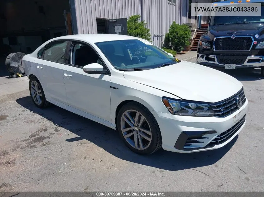 2018 Volkswagen Passat 2.0T R-Line/2.0T S VIN: 1VWAA7A38JC043386 Lot: 39759387