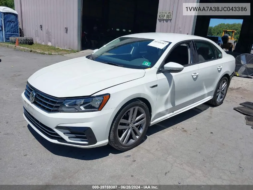 1VWAA7A38JC043386 2018 Volkswagen Passat 2.0T R-Line/2.0T S