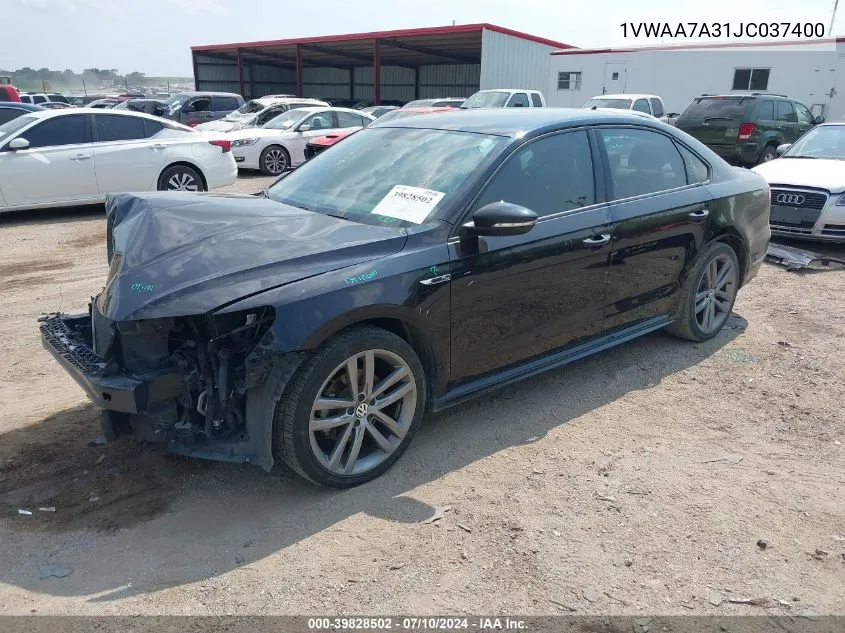 2018 Volkswagen Passat 2.0T R-Line/2.0T S VIN: 1VWAA7A31JC037400 Lot: 39828502