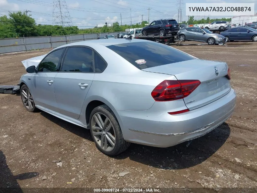 1VWAA7A32JC048874 2018 Volkswagen Passat 2.0T R-Line/2.0T S