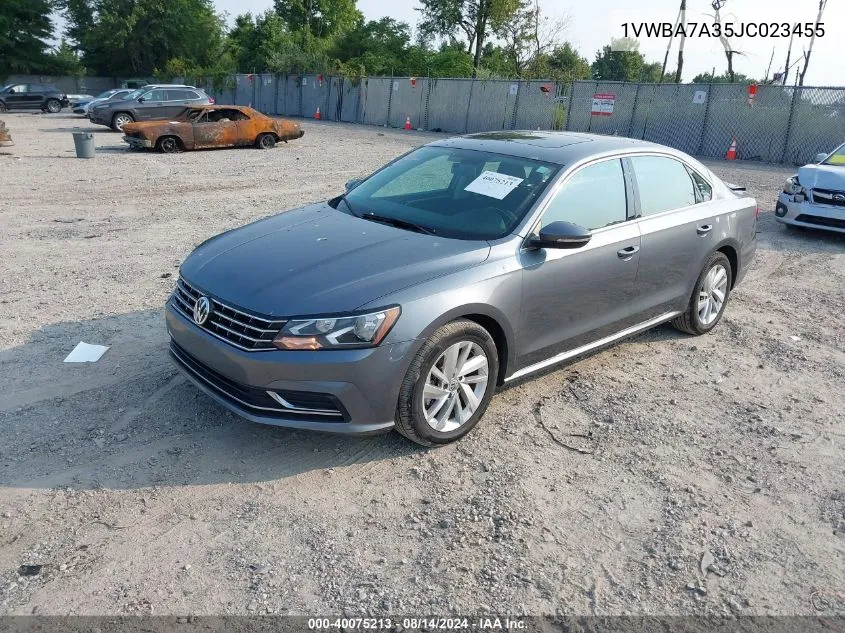 2018 Volkswagen Passat 2.0T Se VIN: 1VWBA7A35JC023455 Lot: 40075213