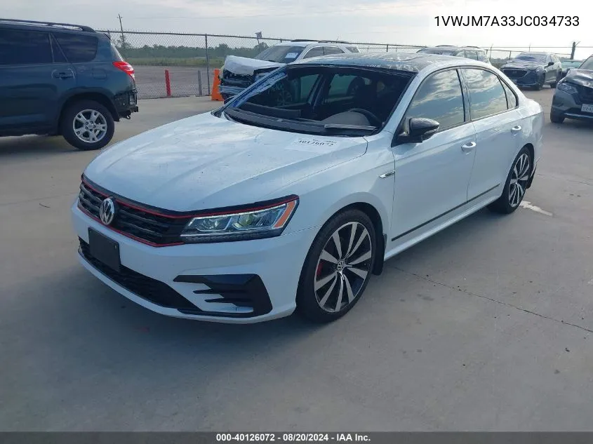 1VWJM7A33JC034733 2018 Volkswagen Passat Gt