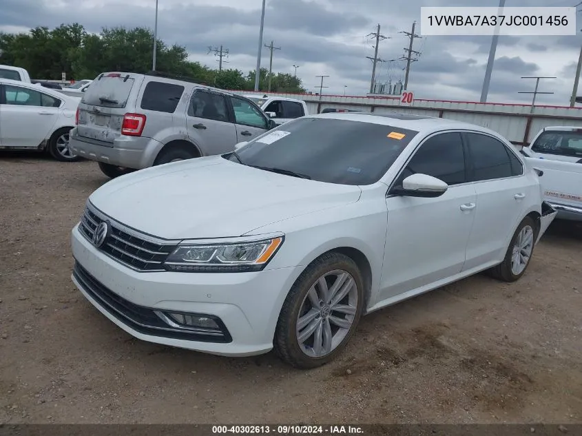 2018 Volkswagen Passat 2.0T Se VIN: 1VWBA7A37JC001456 Lot: 40302613