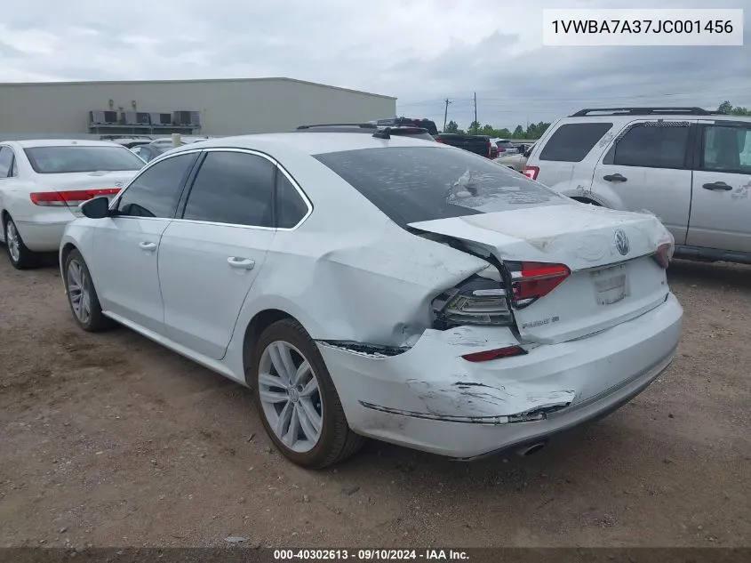 2018 Volkswagen Passat 2.0T Se VIN: 1VWBA7A37JC001456 Lot: 40302613