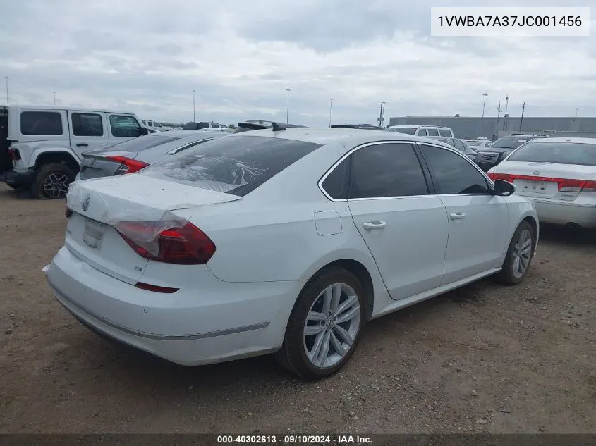 2018 Volkswagen Passat 2.0T Se VIN: 1VWBA7A37JC001456 Lot: 40302613