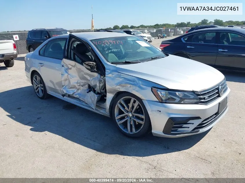 2018 Volkswagen Passat 2.0T R-Line/2.0T S VIN: 1VWAA7A34JC027461 Lot: 40399474