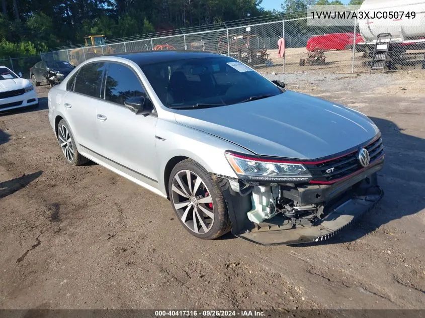 2018 Volkswagen Passat Gt VIN: 1VWJM7A3XJC050749 Lot: 40417316