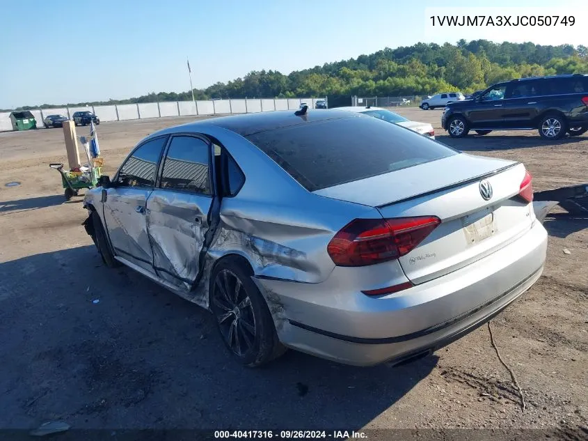 2018 Volkswagen Passat Gt VIN: 1VWJM7A3XJC050749 Lot: 40417316