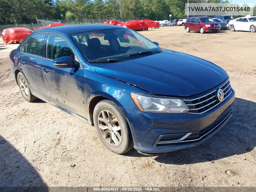 2018 Volkswagen Passat 2.0T R-Line/2.0T S VIN: 1VWAA7A37JC015448 Lot: 40424627