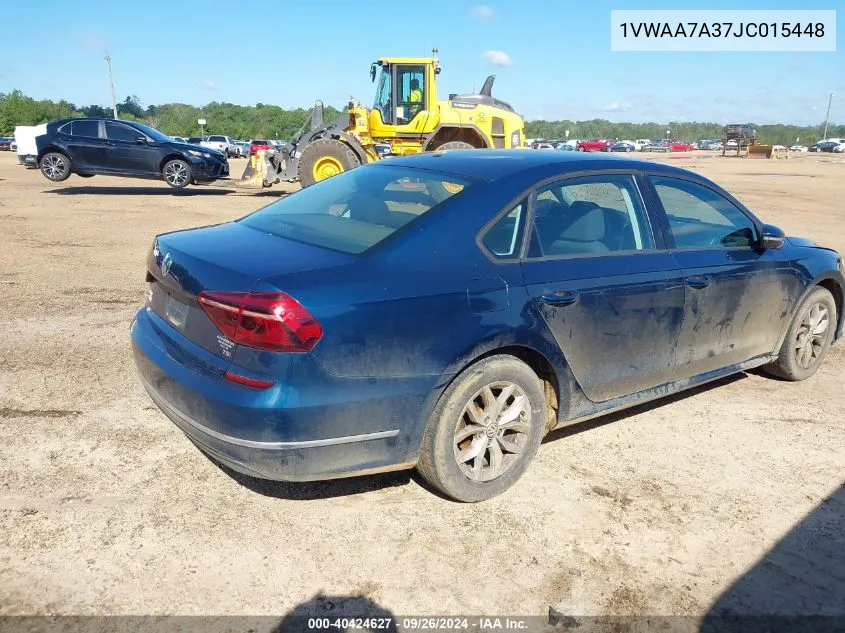 2018 Volkswagen Passat 2.0T R-Line/2.0T S VIN: 1VWAA7A37JC015448 Lot: 40424627