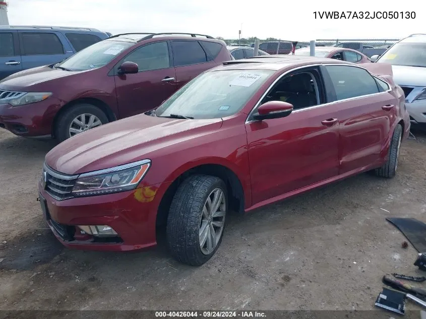 2018 Volkswagen Passat Se VIN: 1VWBA7A32JC050130 Lot: 40426044