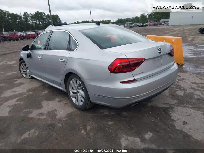 2018 Volkswagen Passat 2.0T Se VIN: 1VWBA7A37JC005295 Lot: 40434501