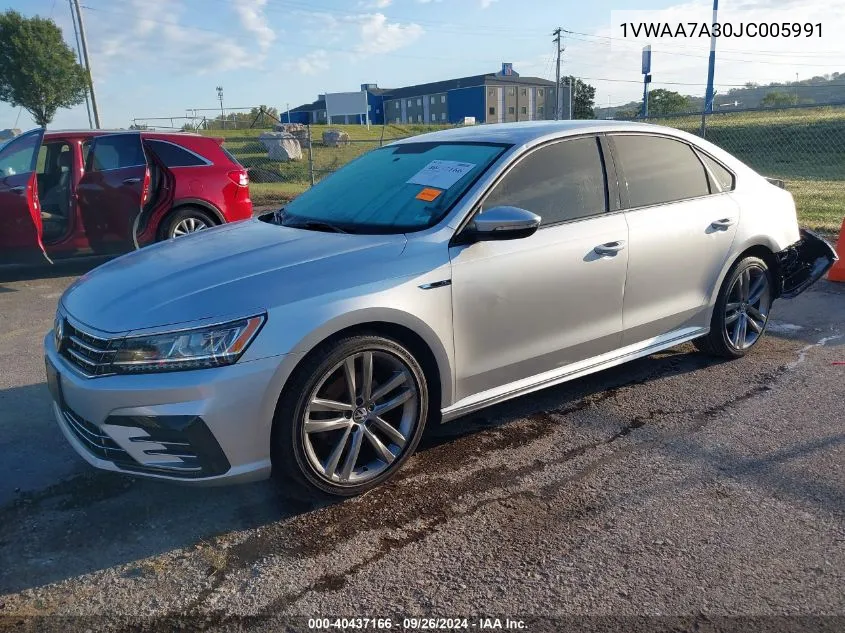 2018 Volkswagen Passat 2.0T R-Line/2.0T S VIN: 1VWAA7A30JC005991 Lot: 40437166