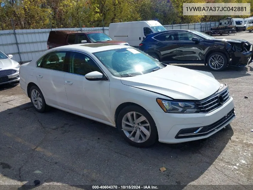 2018 Volkswagen Passat 2.0T Se VIN: 1VWBA7A37JC042881 Lot: 40604370