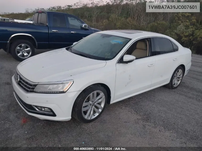 2018 Volkswagen Passat 2.0T Se VIN: 1VWBA7A39JC007601 Lot: 40653893