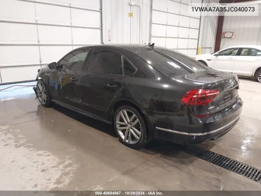 2018 Volkswagen Passat 2.0T R-Line/2.0T S VIN: 1VWAA7A35JC040073 Lot: 40694867