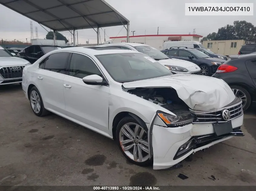 2018 Volkswagen Passat 2.0T Se VIN: 1VWBA7A34JC047410 Lot: 40713993